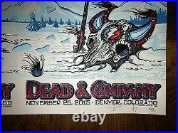 2015 Dead & Company Art Print Poster Jeff Wood Signed 53/60 White Ice Variant