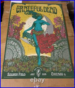 2015 Grateful Dead FARE THEE WELL Chicago Concert Poster & 1907/2000 Numbered
