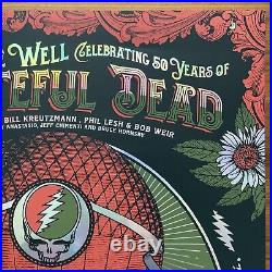 2015 Justin Helton Grateful Dead Fare Thee Well Chicago Foil Poster Status