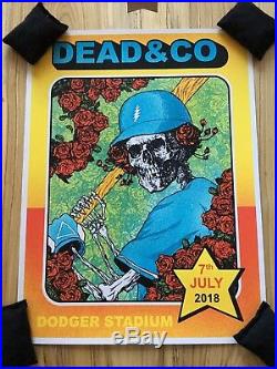 2018 Dead & Company 7/7 Dodger Stadium LA Poster Print Grateful Topps Baseball