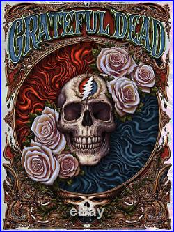 2018 NC Winters Grateful Dead SWIRL FOIL Poster S/N Print Skull Roses Phish N. C