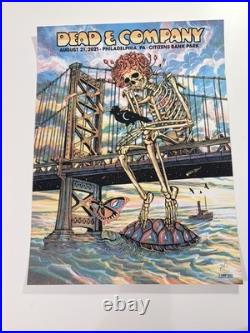 2021 DEAD & COMPANY Concert Poster Print 18 X 24 Philadelphia 1228/1250 Zeb