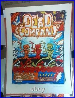2021 Dead & Co. And Company Poster Print Litho Aj Masthay La Hollywood Bowl