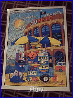 2021 Dead & Company Tour Limited Ed. 864/1370 & Signed Poster From Citifield