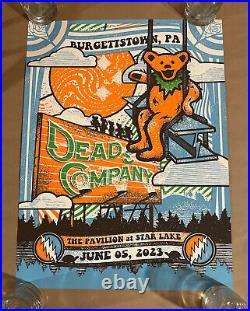 2023 Dead and & Company Poster S/N VIP Burgettstown Star Lake 6/5/23 627/900