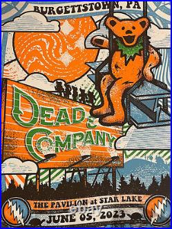 2023 Dead and & Company Poster S/N VIP Burgettstown Star Lake 6/5/23 627/900