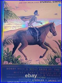 2024 Dead Ahead Festival Poster Limited Foil Edition Bob Weir Cancun #16/100