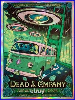 2025 Dead & Company San Francisco Foil Silkscreen Concert Poster by Jim Mazza