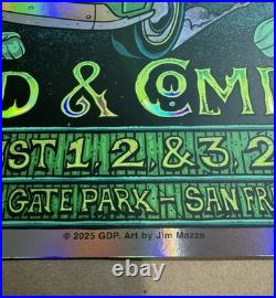 2025 Dead and & Company 60th Golden Gate FOIL Artist Signed Mazza AE #28/240