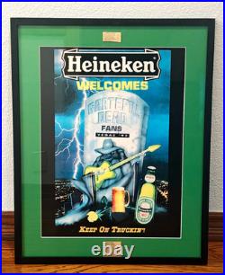 5/21/1995 Final Grateful Dead Tour Framed Poster Heineken Final Las Vegas Show