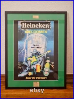 5/21/1995 Final Grateful Dead Tour Framed Poster Heineken Final Las Vegas Show