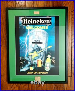 5/21/1995 Final Grateful Dead Tour Framed Poster Heineken Final Las Vegas Show