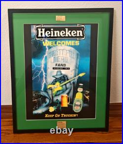 5/21/1995 Final Grateful Dead Tour Framed Poster Heineken Final Las Vegas Show