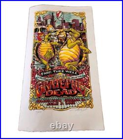 50 Years Grateful Dead Poster AJ Masthay Signed Numbered 712/1000 Fare Thee Well