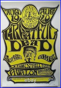 66 Mouse Kelley Hand Signed Grateful Dead Fd Fillmore Era Poster Fd 22 Mint