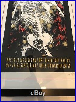 95 Grateful Dead Poster fall west coast tour signed by Kelly