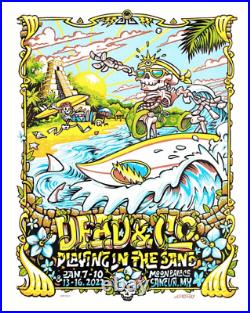 AJ Masthay Dead and Company Playing in the Sand 2022 Poster 18x24 AE xx/150