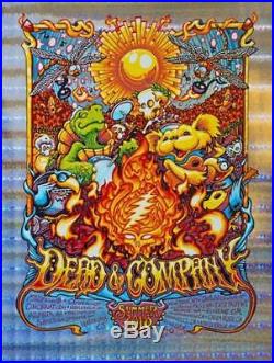 AJ Masthay Dead and Company Summer Tour 2018 Stained Glass Foil Poster S/N XX/50