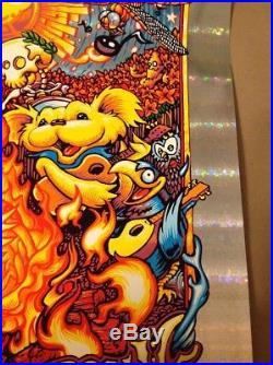 AJ Masthay Dead and Company Summer Tour 2018 Stained Glass Foil Poster S/N XX/50