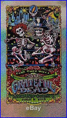 AJ Masthay Grateful Dead 50 Anniversary Chicago Xx/50 AP FOIL Poster Set