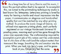 AJ Masthay Palm Sunday, Jerry Garcia #351/500 Embossed Print, MINT, PERFECT