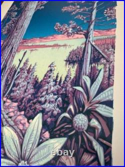 AJ Masthay Sequoia Moonlight Edition Art Print Linocut Poster x/125