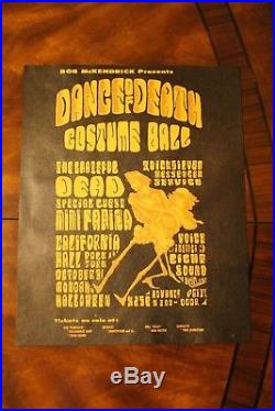 AOR 2.143 Dance of Death Original 1966 Grateful Dead Concert Handbill