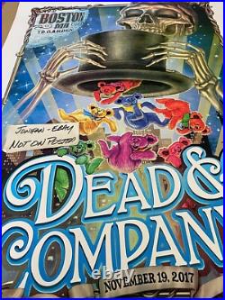 AUTHENTIC DEAD & AND COMPANY TD GARDEN Boston MA 2017 RARE AP POSTER S/N #/600