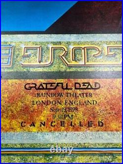 Alton Kelley Vintage Grateful Dead Egypt 1978 European Tour Poster 28.5 x 20