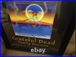 Art of BILL KREUTZMANN Signed Poster Artwork Grateful Dead Family Reunion Framed