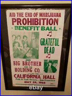 Authentic 1966 Grateful Dead & Janis Joplin Concert Poster