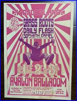 Avalon Ballroom FD 15 Grass Roots Wonderland Poster 1966 First Run Wes Wilson