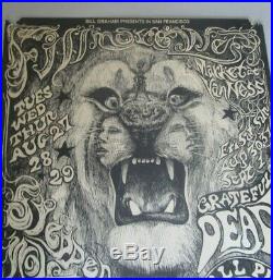 BG 134 Grateful Dead Santana 1968 Fillmore West Concert Poster