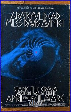 BG-227-2 Grateful Dead Miles Davis Fillmore West Poster