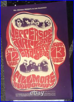 BG-23 Grateful Dead, Jefferson Airplane 1966 Fillmore Concert Poster 1 st print