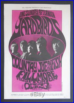 BG-33-OP-1 Yardbirds poster FD, AOR, Grateful Dead