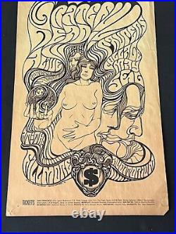 BG 62-1 Rare Grateful Dead Original Vintage Concert Poster from 1967 aor