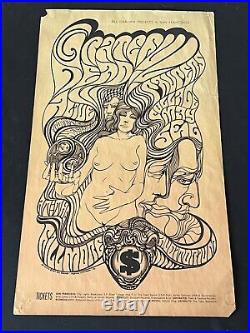 BG 62-1 Rare Grateful Dead Original Vintage Concert Poster from 1967 aor