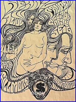 BG 62-1 Rare Grateful Dead Original Vintage Concert Poster from 1967 aor