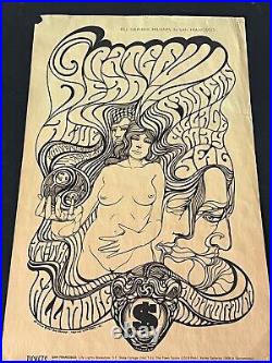 BG 62-1 Rare Grateful Dead Original Vintage Concert Poster from 1967 aor