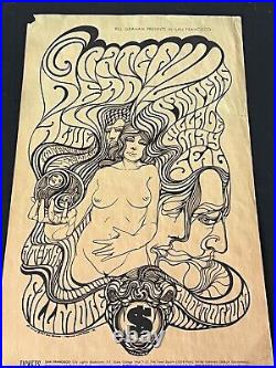 BG 62-1 Rare Grateful Dead Original Vintage Concert Poster from 1967 aor