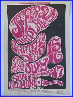 BG17-OP1 Grateful Dead Jefferson Airplane Concert Poster Bill Graham