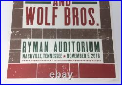 BOB WEIR WOLF BROS Hatch Show Print Poster 2018 Ryman Nashville Grateful Dead