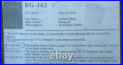 Bill Graham Grateful Dead Fillmore West First Printing Concert Poster 1969