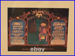 Bill Walton Personally Owned Vintage Grateful Dead Fillmore Handbill Display