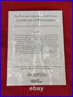 Bill Walton Personally Owned Vintage Grateful Dead Fillmore Handbill Display