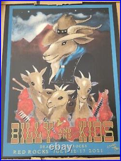 Billy And The Kids Poster Red Rocks Billy Strings Grateful Dead