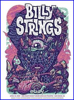 Billy Strings Art Show Poster San Diego CA 4/16/2022 By Mariano Arcamone XX/300