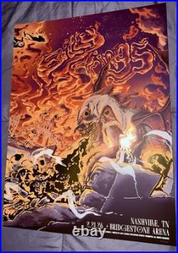 Billy Strings Nashville Foil Poster Bridgestone Arena 2/21/2026 Bailey Race