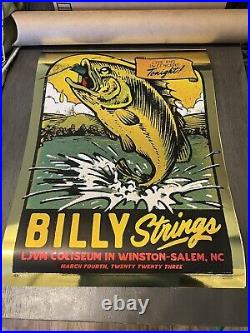 Billy Strings poster 3-4-2023 Winston Salem FOIL 44/50 Signed Mint Day 2 Print